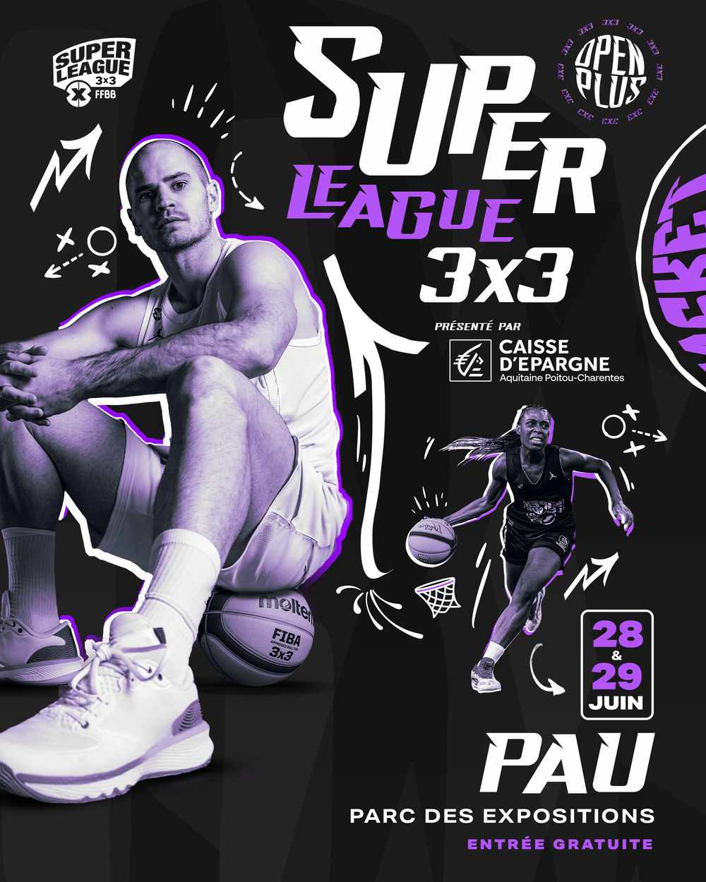 Basket Open Plus de Pau 3×3 – 29 Juin 2025